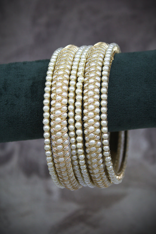 Mehak Pearl Bangle Set