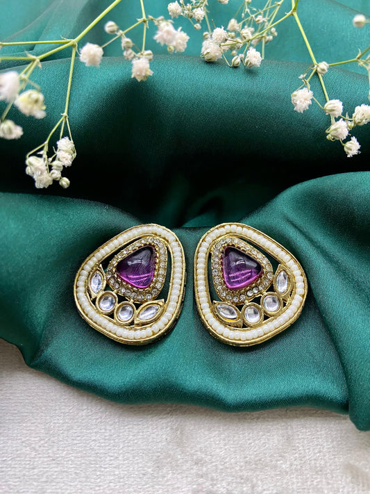 Aurora Kundan Studs