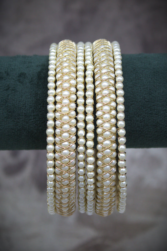 Mehak Pearl Bangle Set