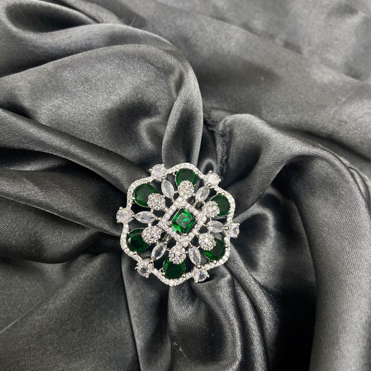 Nitya Green Cocktail AD Ring