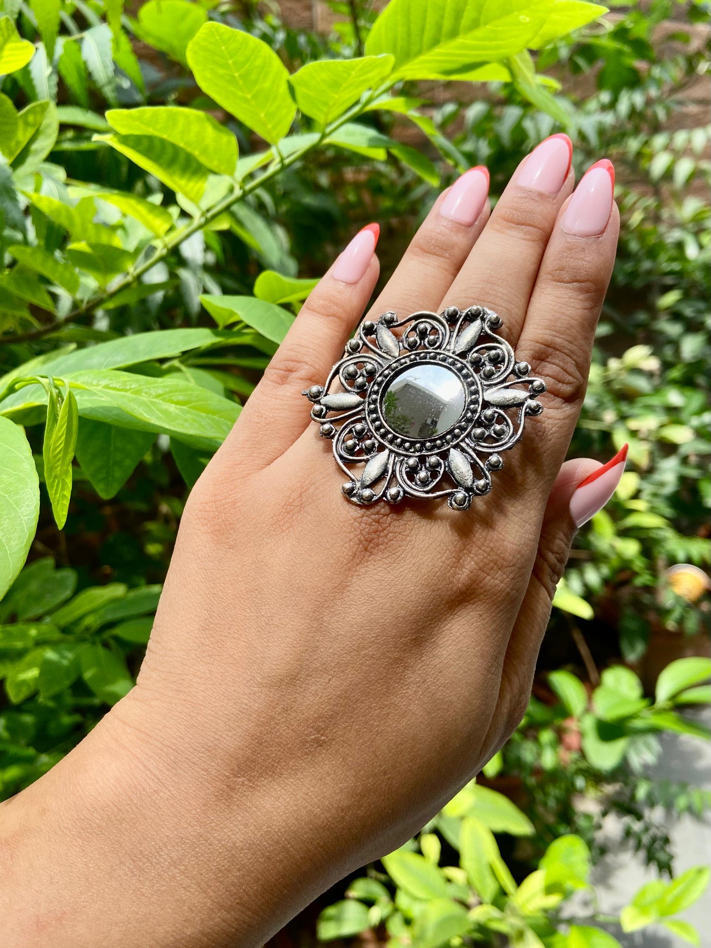 Ritvi Black Mirror Ring