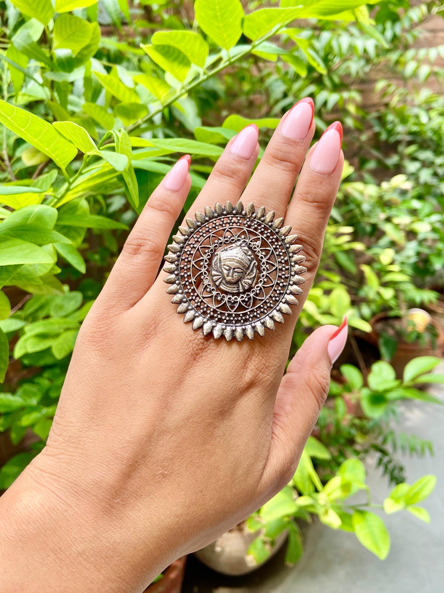 Budha Silver Ring