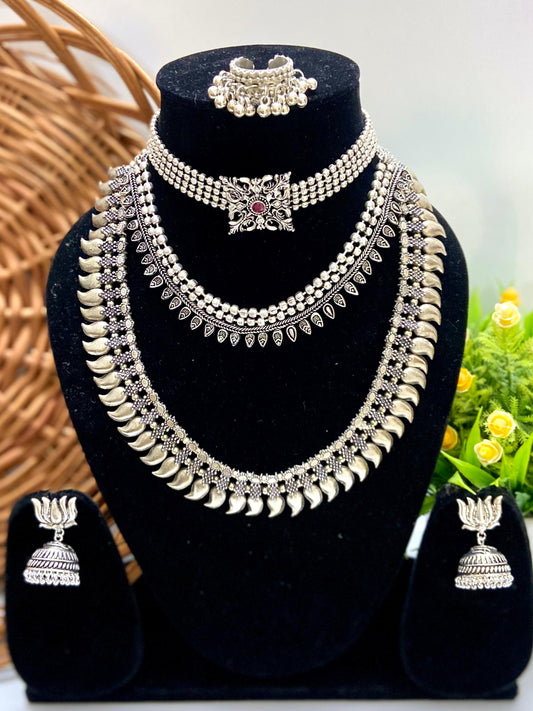 Rajvaraha German Silver Combo Set