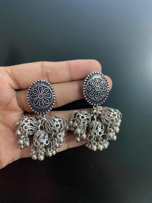 Jhumar German Silver Earring