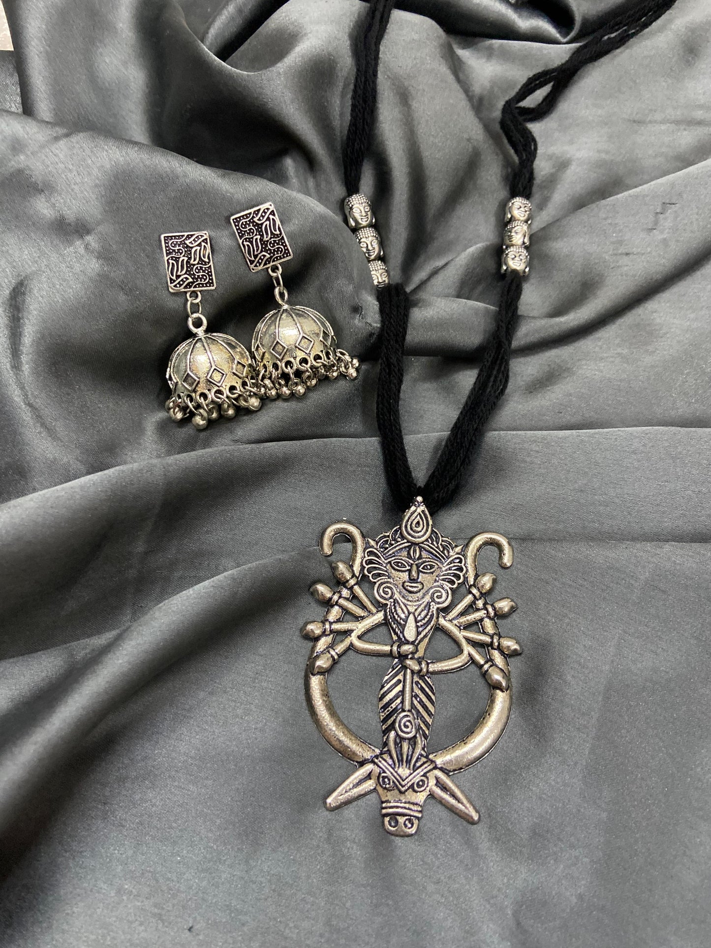 Bhoor German Silver Necklace Set