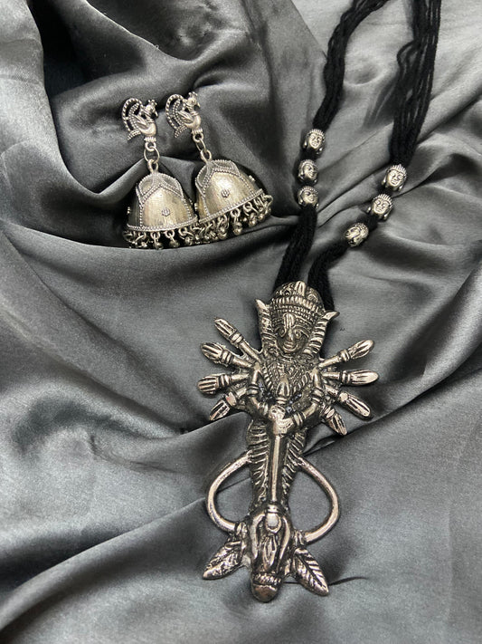 Rakshak German Silver Necklace Set