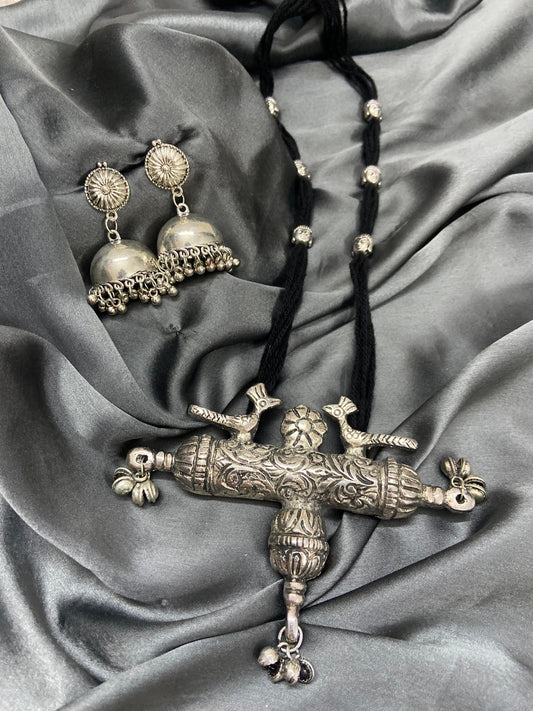 Koyal German Silver Necklace Set