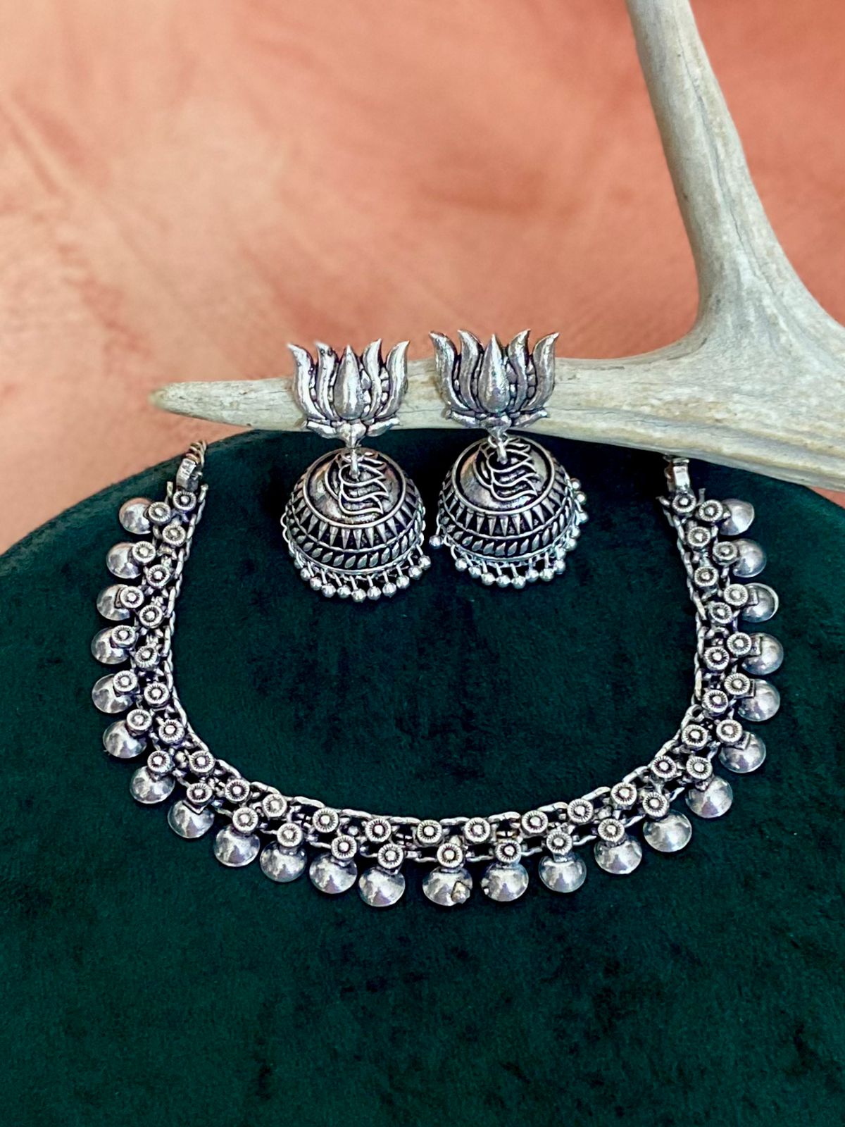 Mandira German Silver Choker Set