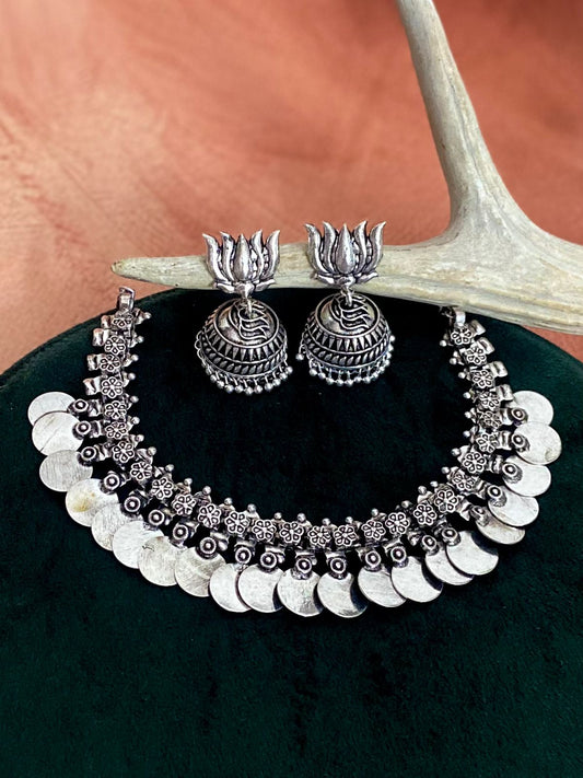 Ravya German Silver Choker Set