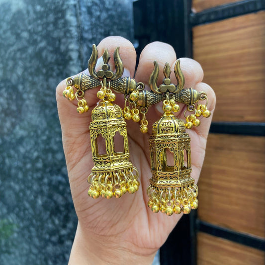 Golden Trishul Jhumka