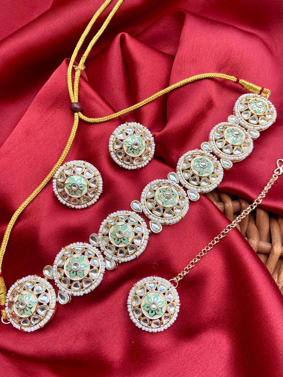 Sharmila Choker Set with Tikka
