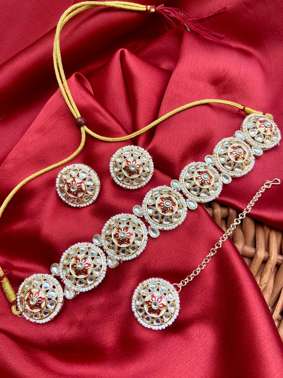 Sharmila Choker Set with Tikka