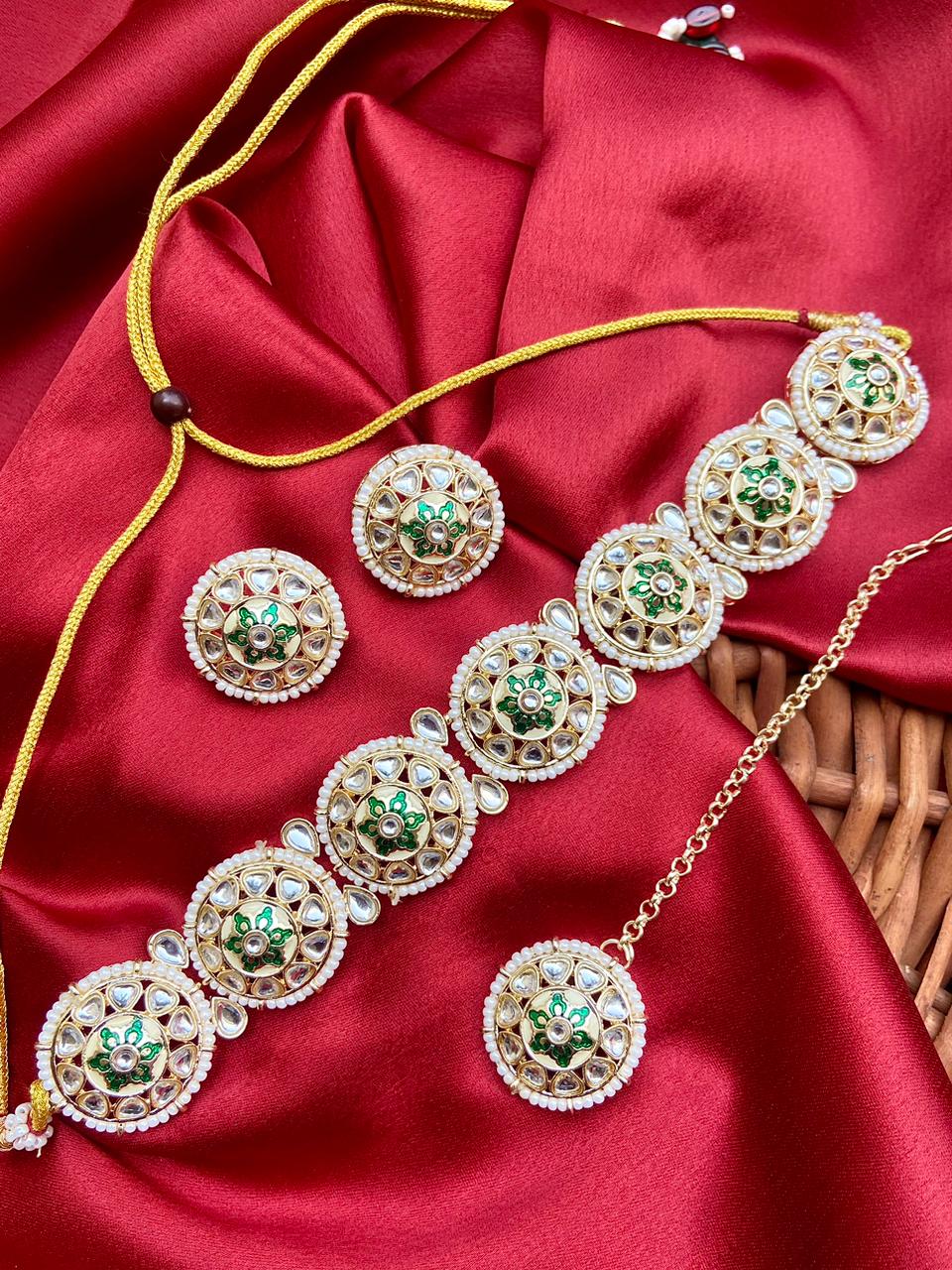 Sharmila Choker Set with Tikka