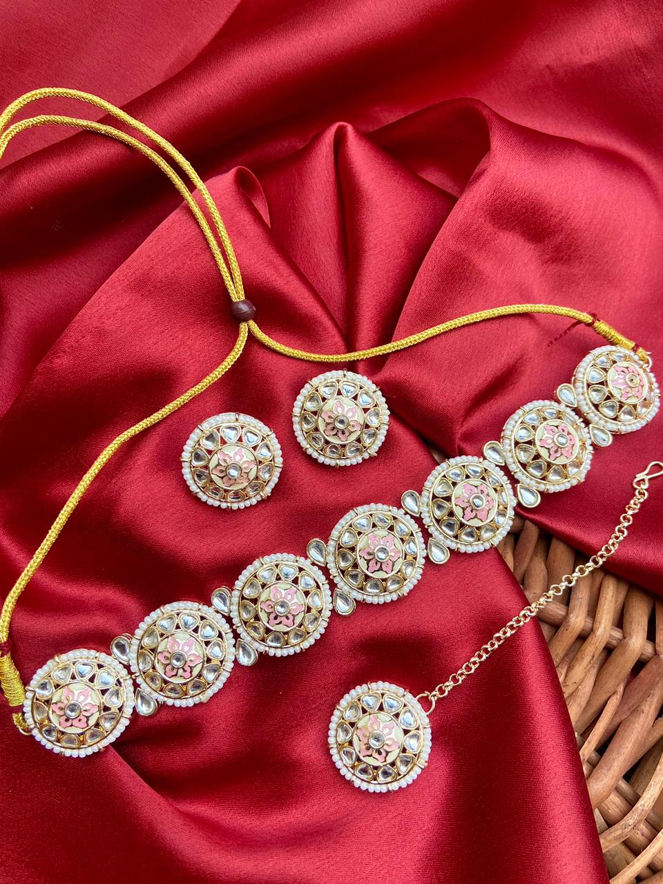 Sharmila Choker Set with Tikka