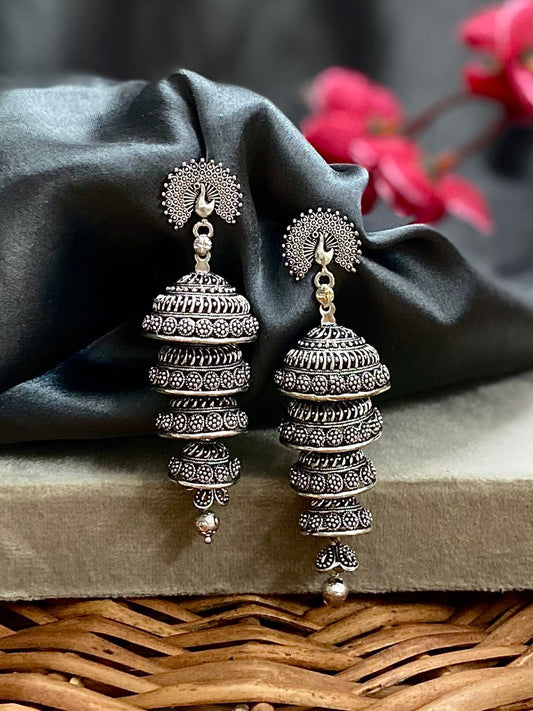 Pihu Peacock layer Jhumka